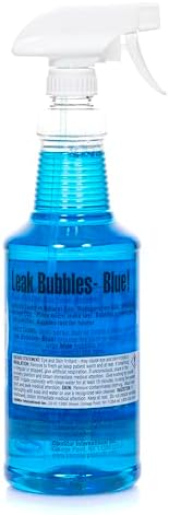 Leak Bubbles Blue 1 qt HVACR, Gas & Tire Leak Detector Spray 12PC