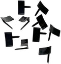 InstaTrim End Caps - 10 Black 1/2" Wide Trim End Cap Pieces - Trim for Corners - Paintable