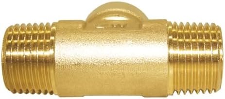 Joywayus 2Pcs Brass Tee Pipe Fitting 1/2"NPT Male-Female-Male 3-way Adapter
