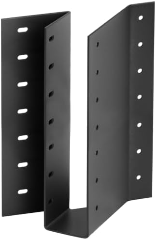 2 Pack Black Skewed Left 45 Degree Angled Joist Hanger for 2x10 Lumber