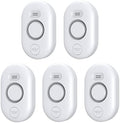Water Leak Detector Sensor Alarm: Water Flooding Monitor for Home Adjustable Wet Moisture Alert Smart Sink Overflow Monitoring Pipe Leakage Drip Detection Warning for Basement Floor (5*Sensor)
