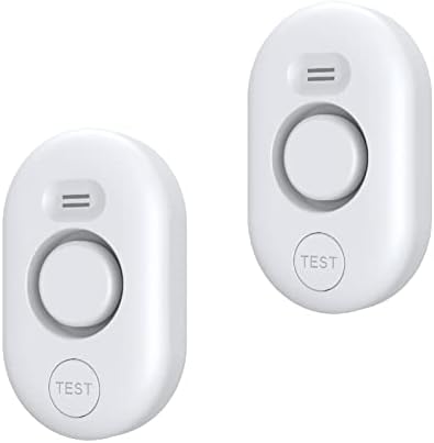 METAK Water Leak Detector Sensor Alarm: Home Water Flooding Monitor Smart Sink Overflow Monitoring Adjustable Wet Moisture Alert Pipe Leakage Drip Detection Warning for Basement Floor (2 Sensor)