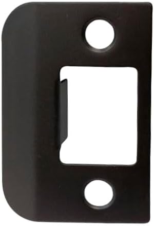 QCAA Solid Brass Extended Lip Strike, 1-1/2"X2-1/4", Oil-Rubbed Bronze, 1 Pack, Made in Taiwan