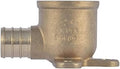 SharkBite 3/4 PEX Pipe x 3/4 Inch FNPT Crimp 90 Degree Drop Ear Elbow, Brass Plumbing Fitting, PEX Pipe, PE-RT, UC340LFA