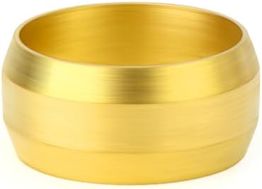 GASHER 100PCS Brass Compression Fitting, Brass Compression Sleeve Ferrules 1/2" Tube OD
