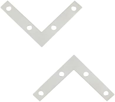 Wealrit 40PCS Silver L Flat Shape Brace Corner Bracket,1.97" Support Brace