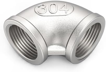ChillWaves 304 Stainless Steel Pipe Fitting, 90 Degree Elbow 1-1/4" NPT Female x 1-1/4" NPT Female Thread Adapter(1-PACK)