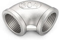 ChillWaves 304 Stainless Steel Pipe Fitting, 90 Degree Elbow 1-1/4" NPT Female x 1-1/4" NPT Female Thread Adapter(1-PACK)