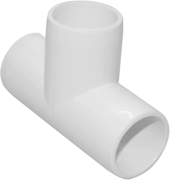 1 Inch Tee PVC Fitting 3 Way Connector, Furniture Grade Corner Fittings for DIY Building Furniture Greenhouse Shed Pipe Fittings Tent Connection (Pack of 8)