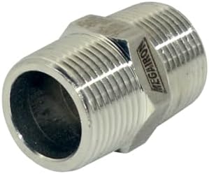3/4" x 3/4" NPT Male Threaded Hex Nipple,Stainless Steel 304 Quick Coupler Pipe Fitting