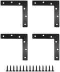 Flat Bracket Repair Corner Brace,6 PCS,L-Shape 4.72x4.72x0.87