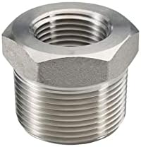 Beduan 304 SS Reducer Hex Bushing 3/4 Male to 1/8 Female NPT Reducing