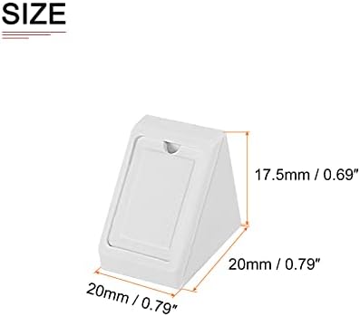 DTGN -50Pack 20x20x17.5mm(LxWxH) Plastic Corner Brackets 2 Holes L White