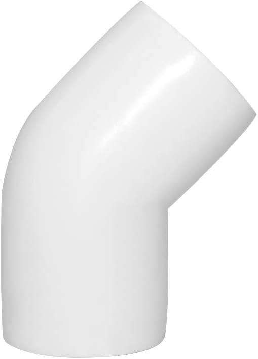 1-1/4" 45 Degree PVC Elbow Fitting, Furniture Grade 2 Way Elbow Side Outlet PVC Corner Fittings for DIY Building Furniture Greenhouse Shed Pipe Fittings Tent Connection (Pack of 8)