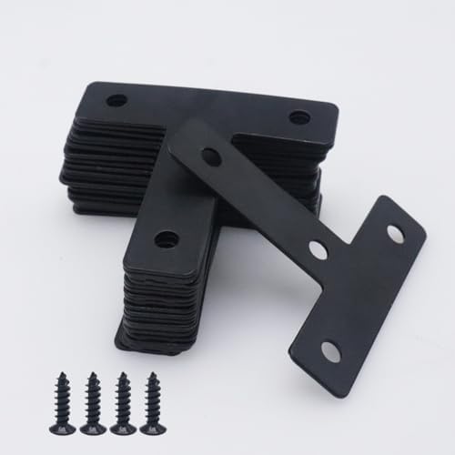 20-Pack Steel T-Shape Mending Plate Corner Brace 2.4 Inch for Wood