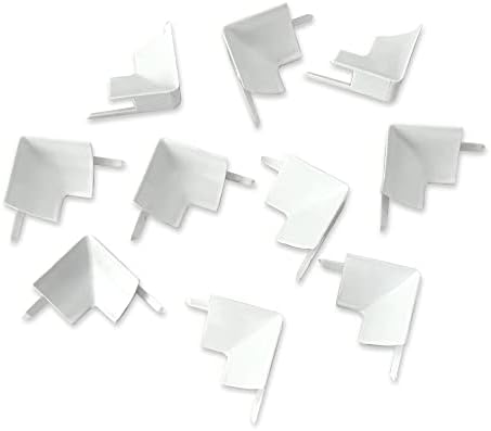 InstaTrim Inside Corners - 10 White 1/2" Wide Trim Inside Corner Pieces - Trim for Inside Corners - Paintable