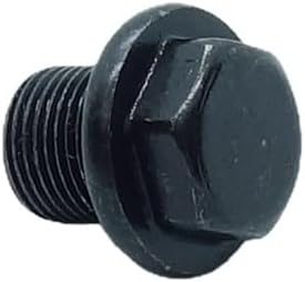 1 Piece M12X1 Metric Male Thread Hex Head Plug with Flange Black Carbon Steel Socket Pipe Fitting for Terminate Pipe Ends