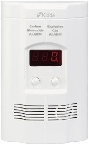 Kidde Carbon Monoxide Detector, Propane, Natural, Methane, & Explosive Gas Alarm, Plug-in Wall with 9-Volt Battery Backup, Digital LED Display