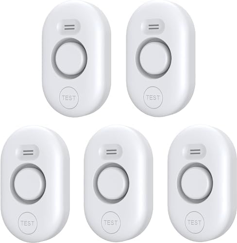 5 Pack Water Leak Detectors for Home, 100dB Water Sensor Alarm for Basement