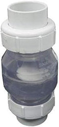 NDS 1720C20 Swing Check Valve 2" U x U 9-5/8" Clear PVC True Union