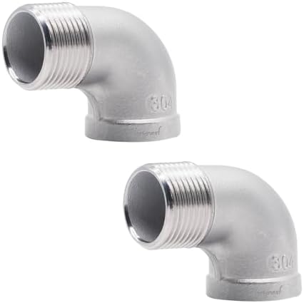 3/4'' NPT Stainless Steel Elbow Fitting, 90 Degree Elbow, 2 Pc