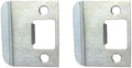 QCAA Stainless Steel Extended Lip Strike, 2''X2-1/4, Brush Satin Nickel, 2 Pack, Made in Taiwan