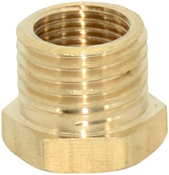 2pcs 1/8" NPT Male To 1/4" NPT Female Brass Reducer Thread Hex Bushing Brass Threaded Pipe Fitting,Hex Reducing Convert Adapter Pipe Fitting (1/8"*1/4")