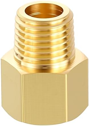 METALLIXITY 1PCS 1/4" FNPT x 1/4" MNPT Thread Brass Hex Extension Adapters