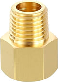 METALLIXITY 1PCS 1/4" FNPT x 1/4" MNPT Thread Brass Hex Extension Adapters
