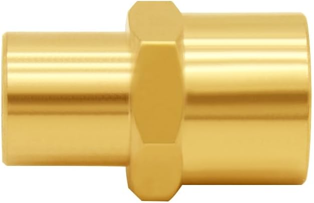 3PCS Brass Reducer Adapter, 1/8" NPT Female to 1/4" NPT Female Thread, Hex Reducing Pipe Fitting Coupler Nipple Connector for Water/Oil/Gas