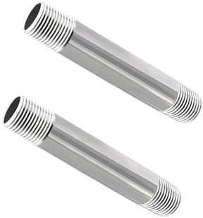 GeilSpace 1/2" x 4" 304 Stainless Steel Nipple Pipe Fitting, NPT Threaded