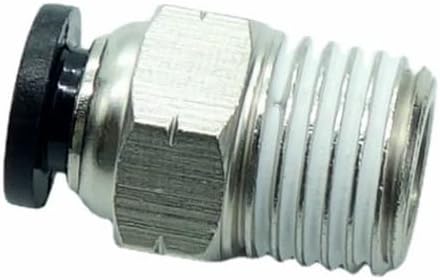 CDQBWQDJT 10 Pcs Pneumation Fitting 1/4" Tube OD Push To Connect X 1/4 NPT Pipe Male Connector