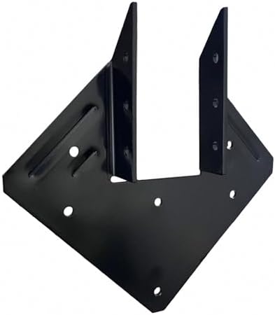 12 Pcs Black Hurricane Tie, 13 Gauge(Thickness 2.2mm) Joist Hangers, Fit 2x4,2x6 Truss to Rafter Connector for Roof Truss Timber, Hurricane Truss Hangers, Rafter Brackets,Hurricane Clips