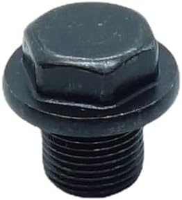 1 Piece M12X1 Metric Male Thread Hex Head Plug with Flange Black Carbon Steel Socket Pipe Fitting for Terminate Pipe Ends