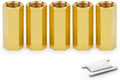 5PCS Brass Pipe Fitting, 3/8" NPT Female Nipple, 2" Length for water/oil/air/fuel