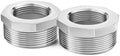 ChillWaves 304 Stainless Steel Pipe Fitting, Reducer Hex Bushing 2" NPT Male x 1-1/2" NPT Female Thread Adapter(2-PACK)