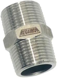 3/4" x 3/4" NPT Male Threaded Hex Nipple,Stainless Steel 304 Quick Coupler Pipe Fitting