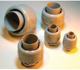 Sealproof 1/2-Inch Non-metallic Liquid Tight Straight Electrical Conduit Connector Fitting, UL Listed, 1/2" Dia, 5-Pack