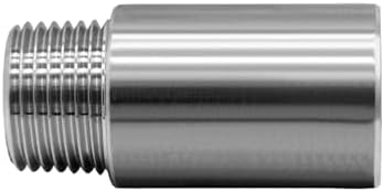 Stainless Steel Pipe Fitting 3/8" NPT Male x 3/8" NPT Female Thread Nipple Cast Pipe 2"（50mm) Length 2PCS