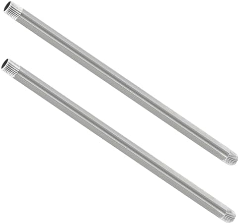 GeilSpace 1/2" x 24" 304 Stainless Steel Nipple Pipe Fitting, NPT Threaded