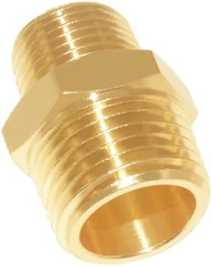 Joywayus 2 Pack Brass 1/2" NPT Male to 1/8" NPT Male Pipe Fitting Adapter