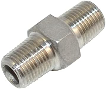 1/8" ~2" NPT Male Threaded Hex Nipple,Stainless Steel 304 Quick Coupler Pipe Fitting (1/8")