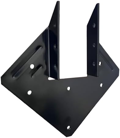 12 Pcs Black Hurricane Tie, 13 Gauge(Thickness 2.2mm) Joist Hangers, Fit 2x4,2x6 Truss to Rafter Connector for Roof Truss Timber, Hurricane Truss Hangers, Rafter Brackets,Hurricane Clips