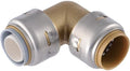 SharkBite Max 3/4 Inch x 3/4 Inch Polybutylene Transition 90 Degree Elbow, Push to Connect Brass Plumbing Fitting, PEX Pipe, Copper, CPVC, PE-RT, HDPE, UR4256A