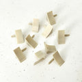 InstaTrim End Caps - 10 Ivory 1/2" Wide Trim End Cap Pieces - Trim for Corners - Paintable