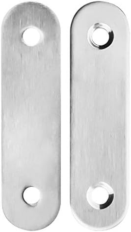 Flat Corner Brace Plates, Pack of 30, Stainless Steel, Silver