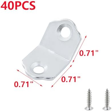 MY MIRONEY 40PCS 135 Degree Corner Brackets, Silver