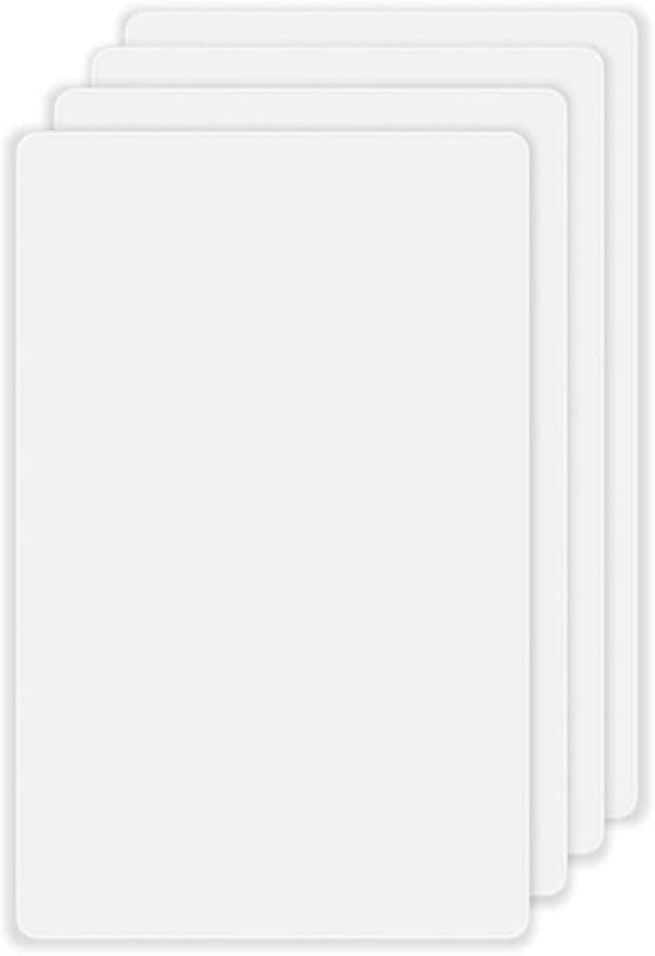 Screwless Blank Wall Plates 1-Gang Blank Switch Outlet Electrical Cover Plate Unbreakable Thermoplastic Faceplate for Decorative Receptacle Outlet Switch, White (4 Pack)