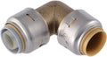 SharkBite Max 1/2 Inch x 1/2 Inch Polybutylene Transition 90 Degree Elbow, Push to Connect Brass Plumbing Fitting, PEX Pipe, Copper, CPVC, PE-RT, HDPE, UR4248A