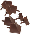 InstaTrim Corner & End Caps - Six Dark Brown 1/2" Wide Trim Corner and End Pieces - Finishing Caps for Corners & Exposed Ends - Paintable